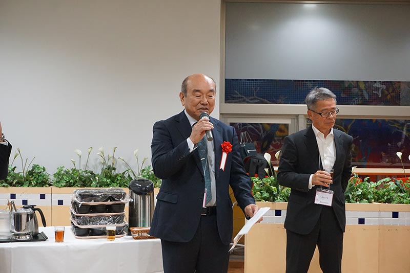 常田理工同窓会長 乾杯